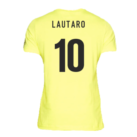 2022-2023 Inter Milan Voice Tee (Yellow) (LAUTARO 10)