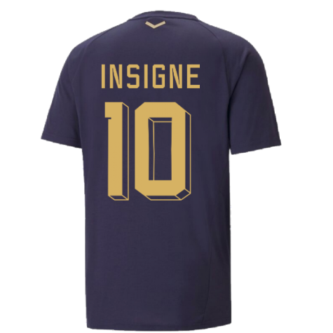 2022-2023 Italy Coach Casuals Tee (Peacot) (INSIGNE 10)