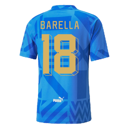 2022-2023 Italy Home Pre-Match Jersey (Blue) (BARELLA 18)