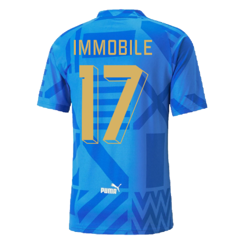 2022-2023 Italy Home Pre-Match Jersey (Blue) (IMMOBILE 17)