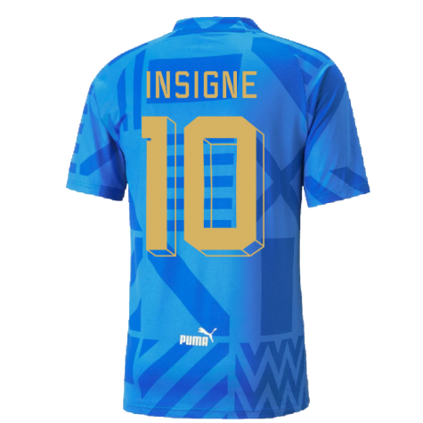 2022-2023 Italy Home Pre-Match Jersey (Blue) (INSIGNE 10)