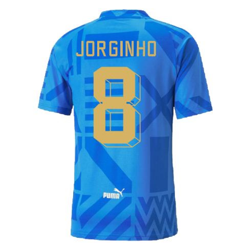 2022-2023 Italy Home Pre-Match Jersey (Blue) (JORGINHO 8)