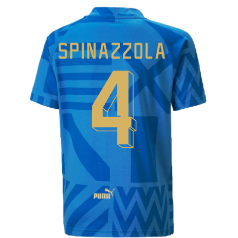 2022-2023 Italy Home Pre-Match Jersey (Blue) - Kids (SPINAZZOLA 4)