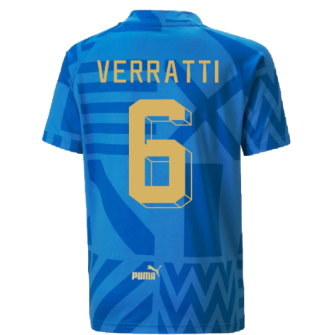 2022-2023 Italy Home Pre-Match Jersey (Blue) - Kids (VERRATTI 6)