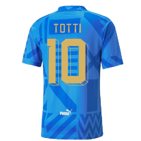 2022-2023 Italy Home Pre-Match Jersey (Blue) (TOTTI 10)