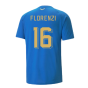 2022-2023 Italy Player Casuals Tee (Blue) (FLORENZI 16)