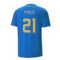 2022-2023 Italy Player Casuals Tee (Blue) (PIRLO 21)