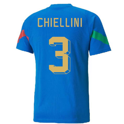 2022-2023 Italy Player Training Jersey (Blue) (CHIELLINI 3)