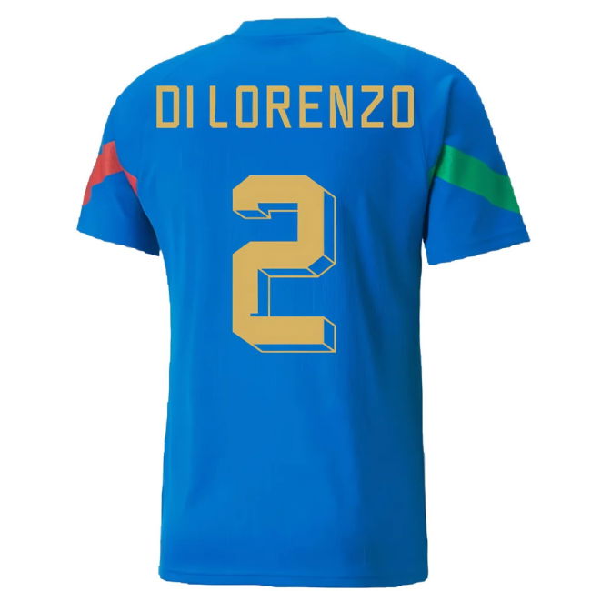 2022-2023 Italy Player Training Jersey (Blue) (DI LORENZO 2)