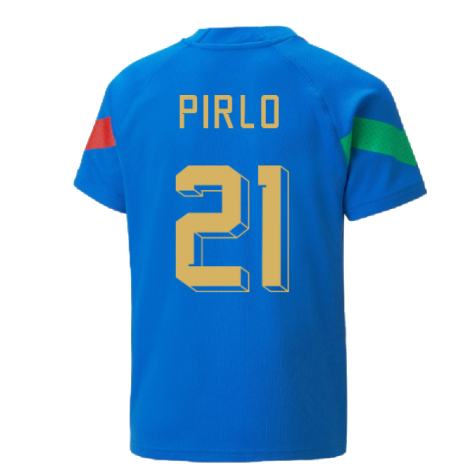 2022-2023 Italy Player Training Jersey (Blue) - Kids (PIRLO 21)