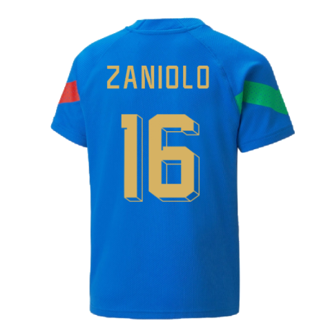 2022-2023 Italy Player Training Jersey (Blue) - Kids (ZANIOLO 16)