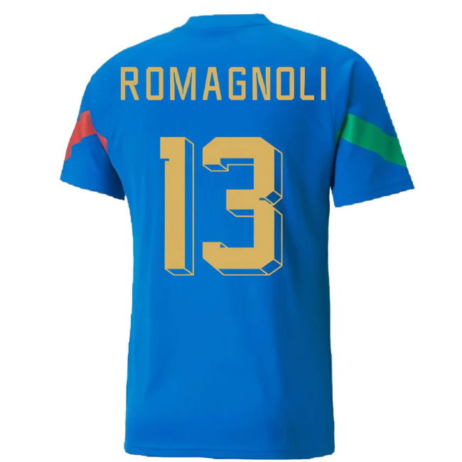 2022-2023 Italy Player Training Jersey (Blue) (ROMAGNOLI 13)