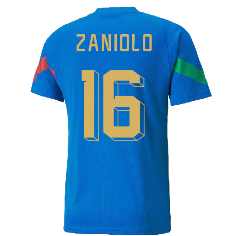 2022-2023 Italy Player Training Jersey (Blue) (ZANIOLO 16)