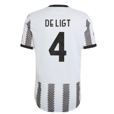 2022-2023 Juventus Authentic Home Shirt (DE LIGT 4)