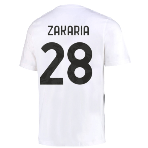 2022-2023 Juventus DNA Graphic Tee (White) (ZAKARIA 28)