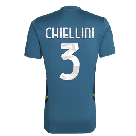 2022-2023 Juventus Training Shirt (Active Teal) (CHIELLINI 3)