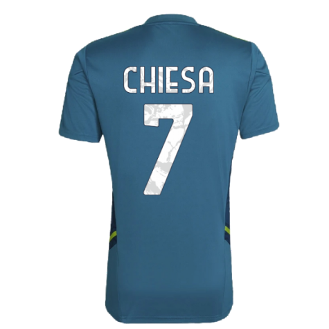 2022-2023 Juventus Training Shirt (Active Teal) (CHIESA 7)