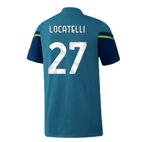 2022-2023 Juventus Training Shirt (Active Teal) - Kids (LOCATELLI 27)