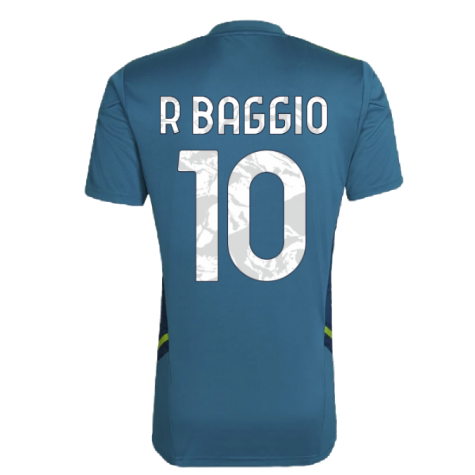 2022-2023 Juventus Training Shirt (Active Teal) (R BAGGIO 10)
