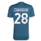 2022-2023 Juventus Training Shirt (Active Teal) (ZAKARIA 28)