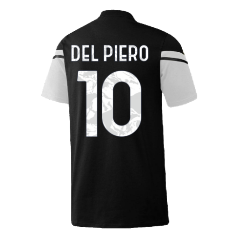 2022-2023 Juventus Training Tee (Black) (DEL PIERO 10)
