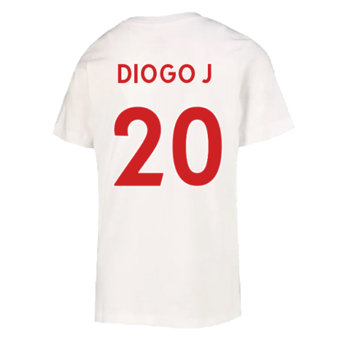 2022-2023 Liverpool Crest Tee (White) (DIOGO J 20)