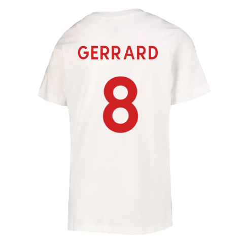 2022-2023 Liverpool Crest Tee (White) (GERRARD 8)