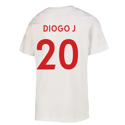 2022-2023 Liverpool Crest Tee (White) - Kids (DIOGO J 20)
