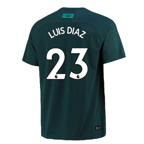 2022-2023 Liverpool Mens Football T-Shirt (Green) (LUIS DIAZ 23)