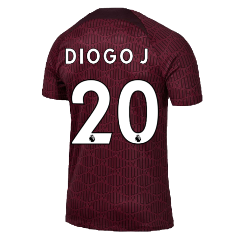 2022-2023 Liverpool Pre-Match Training Shirt (Red) (DIOGO J 20)