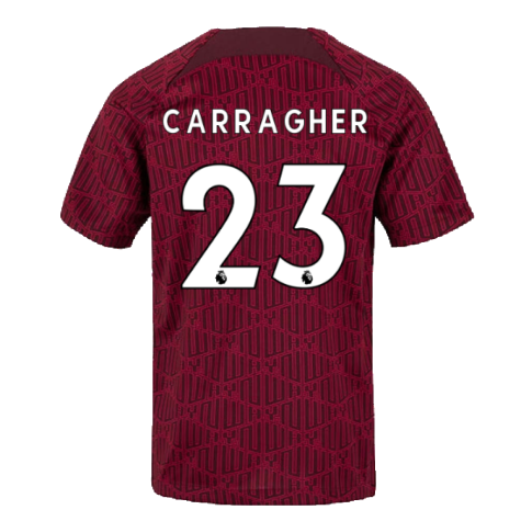2022-2023 Liverpool Pre-Match Training Shirt (Red) - Kids (CARRAGHER 23)
