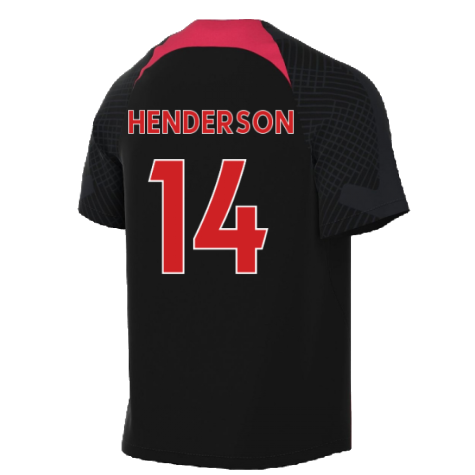 2022-2023 Liverpool Training Shirt (Black) (HENDERSON 14)