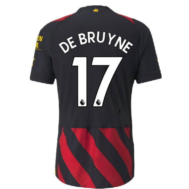 2022-2023 Man City Authentic Away Shirt (DE BRUYNE 17)