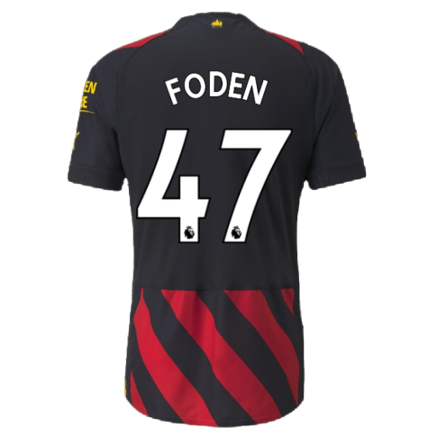 2022-2023 Man City Authentic Away Shirt (FODEN 47)