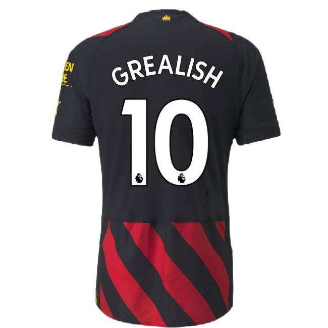 2022-2023 Man City Authentic Away Shirt (GREALISH 10)