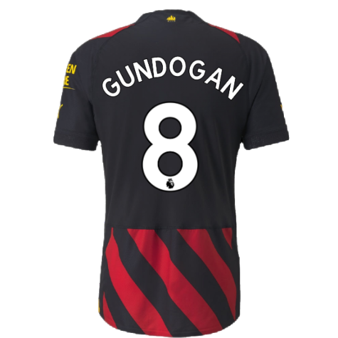 2022-2023 Man City Authentic Away Shirt (GUNDOGAN 8)