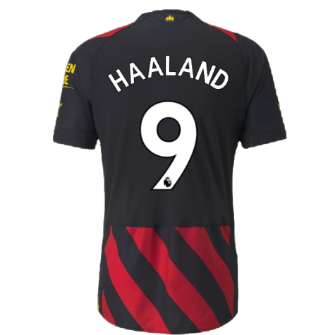 2022-2023 Man City Authentic Away Shirt (HAALAND 9)