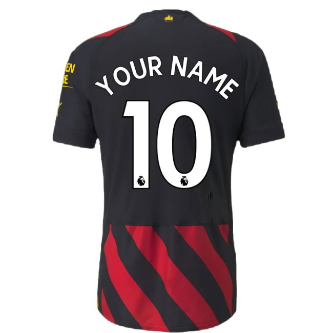 2022-2023 Man City Authentic Away Shirt (Your Name)