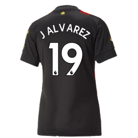 2022-2023 Man City Away Shirt (Ladies) (J ALVAREZ 19)