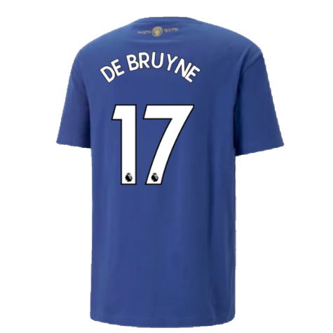 2022-2023 Man City Chinese New Year Graphic Tee (Blue) (De Bruyne 17)
