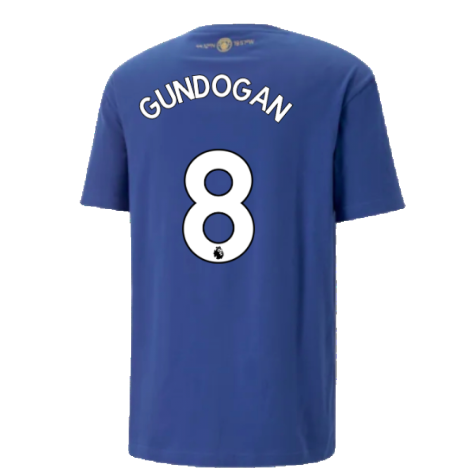 2022-2023 Man City Chinese New Year Graphic Tee (Blue) (Gundogan 8)