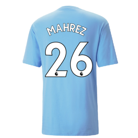 2022-2023 Man City FtblCulture Tee (Blue) (MAHREZ 26)