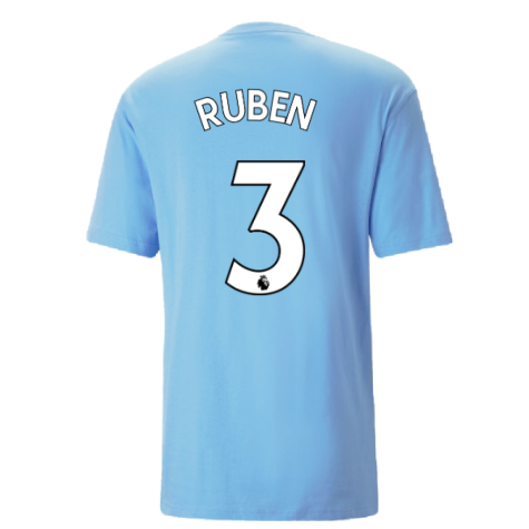2022-2023 Man City FtblCulture Tee (Blue) (RUBEN 3)