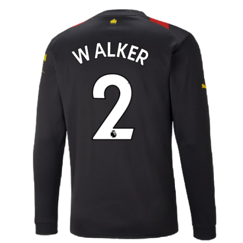 2022-2023 Man City Long Sleeve Away Shirt (WALKER 2)