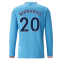 2022-2023 Man City Long Sleeve Home Shirt (BERNARDO 20)