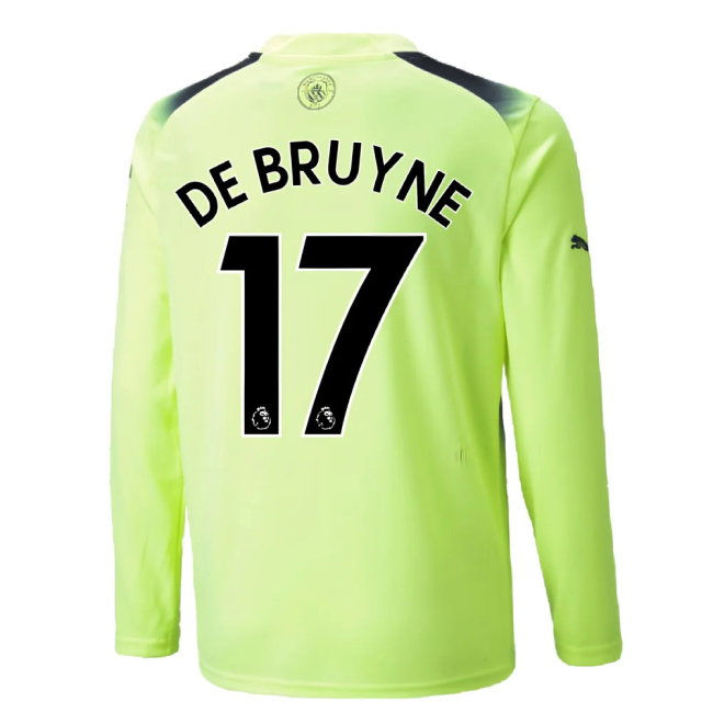 2022-2023 Man City Long Sleeve Third Shirt (DE BRUYNE 17)