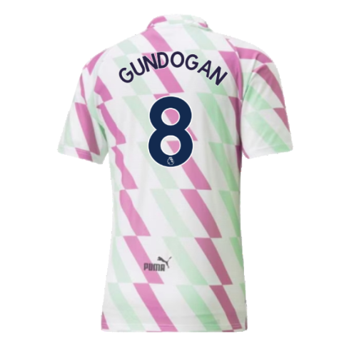 2022-2023 Man City Pre-Match Shirt (White) (GUNDOGAN 8)