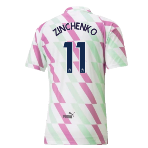 2022-2023 Man City Pre-Match Shirt (White) (ZINCHENKO 11)