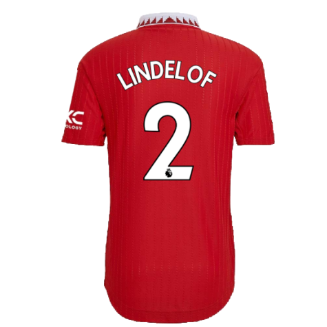 2022-2023 Man Utd Authentic Home Shirt (LINDELOF 2)