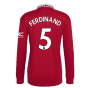 2022-2023 Man Utd Long Sleeve Home Shirt (FERDINAND 5)